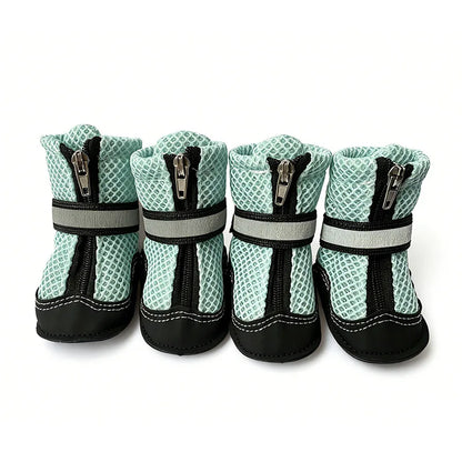 Breathable Mesh Dog Shoes with Anti-Slip Sole