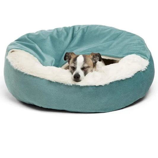 Orthopedic Dog Bed with Hooded Blanket