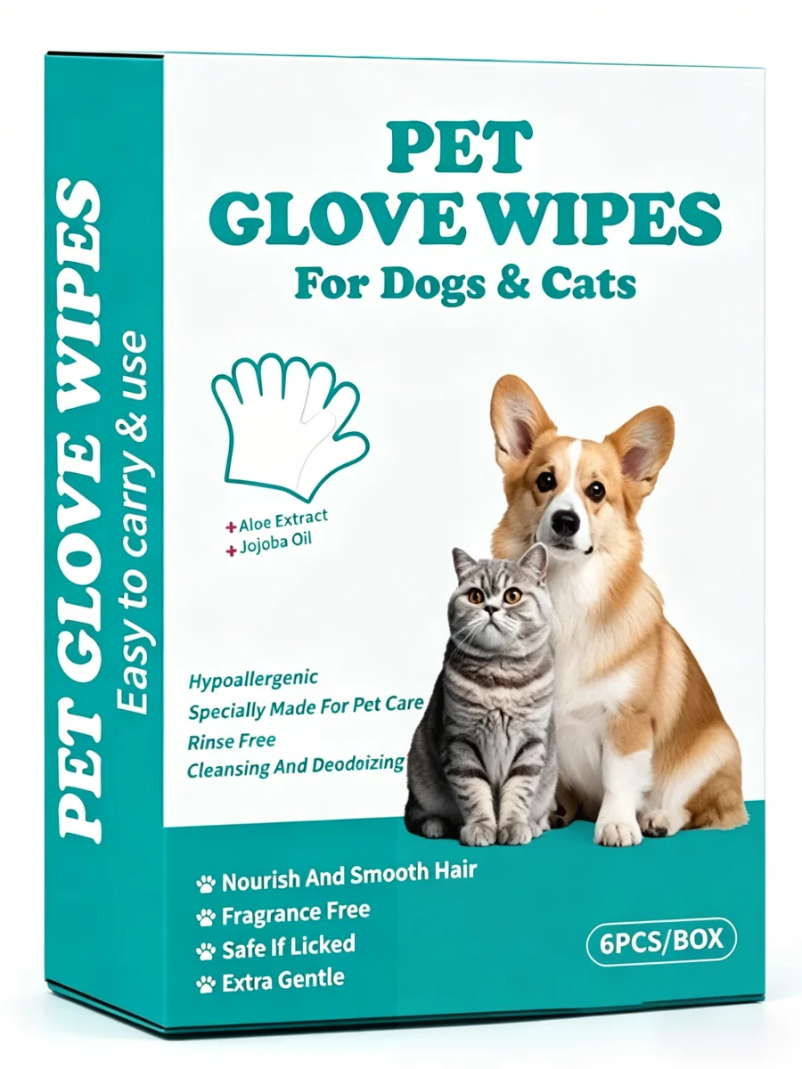 FreshPaws No-Rinse Pet Grooming Gloves