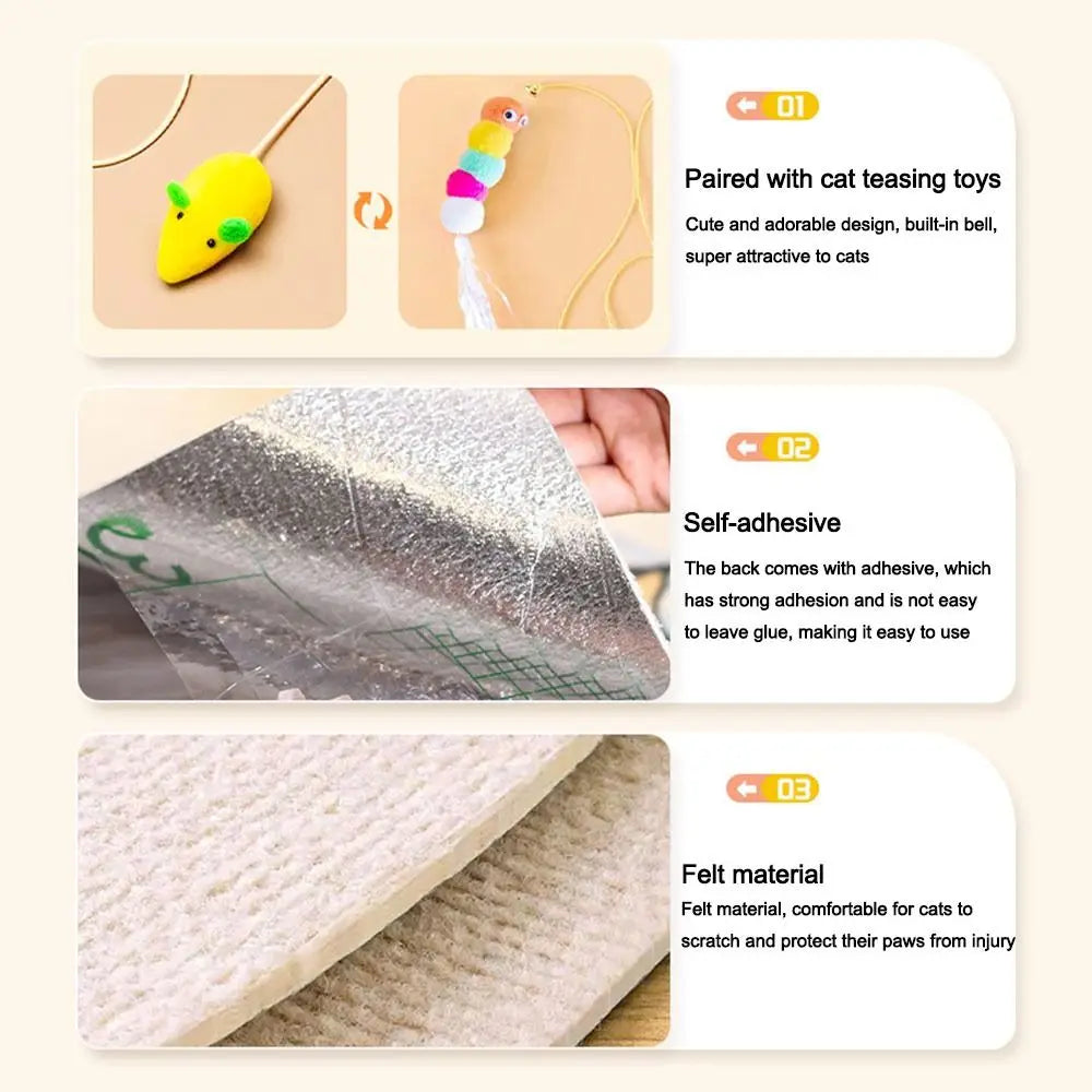 ScratchWall - Self-Adhesive Vertical Cat Scratching Mat