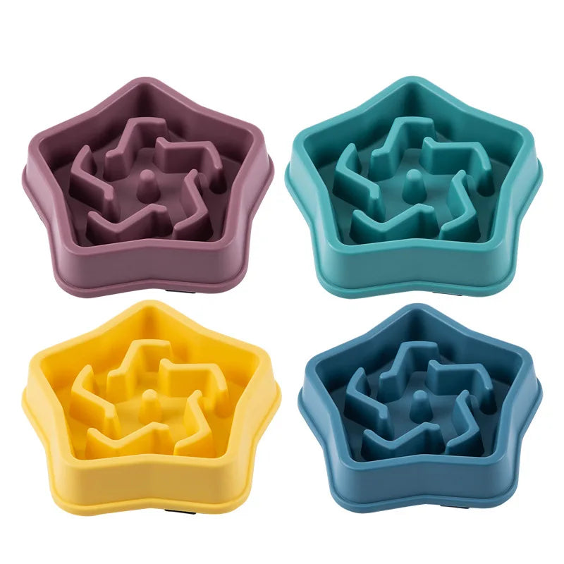 Pet Slow Feeding Bowl - Anti-Choking, Non-Slip Bowl for Cats & Dogs