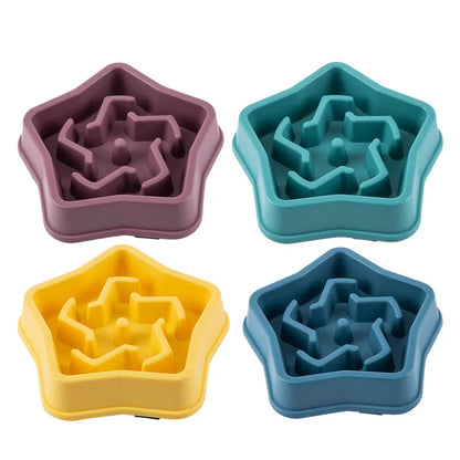 Pet Slow Feeding Bowl - Anti-Choking, Non-Slip Bowl for Cats & Dogs
