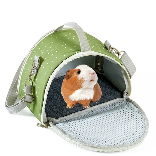 Small Pet Travel Carrier – Breathable Tote Bag for Hamsters, Guinea Pigs & Rabbits