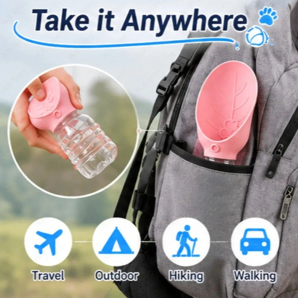 PawSip Portable Pet Water Bottle & Foldable Drinking Bowl