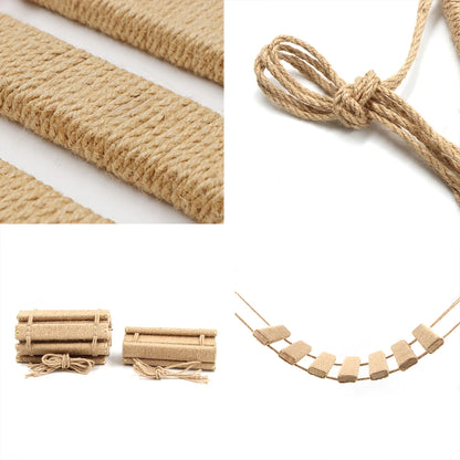 ClimbPaws - Wooden Sisal Cat Climbing Bridge & Ladder