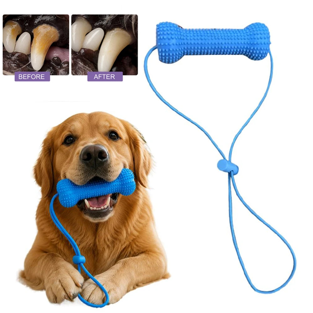Dual-Action Dog Dental Chew & Brushing Aid