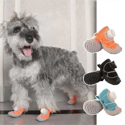 PawBreeze Mesh Dog Shoes (4-Piece Set)