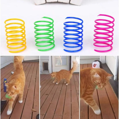 Colorful Cat Spring Toys for Indoor Play