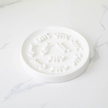 Ceramic FishBone Slow Feed Pet Bowl