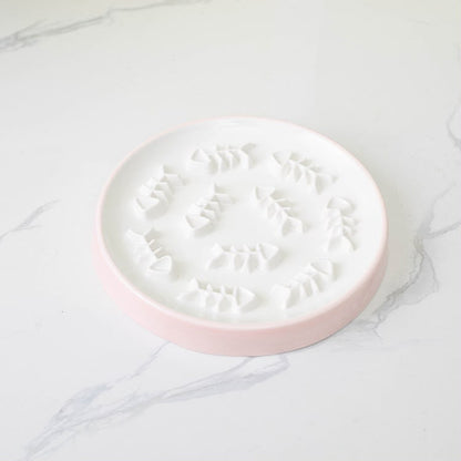 Ceramic FishBone Slow Feed Pet Bowl